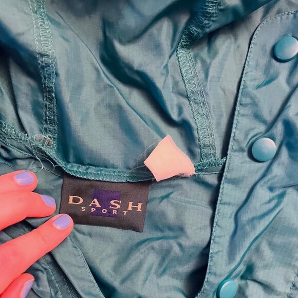 Vintage 90's teal windbreaker from DASH - Picture 6 of 6